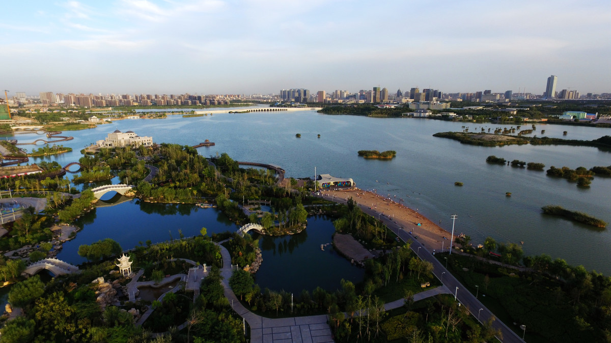 水上公园 2015-10-27skypixel use only 航拍宁夏银川阅海水上公园