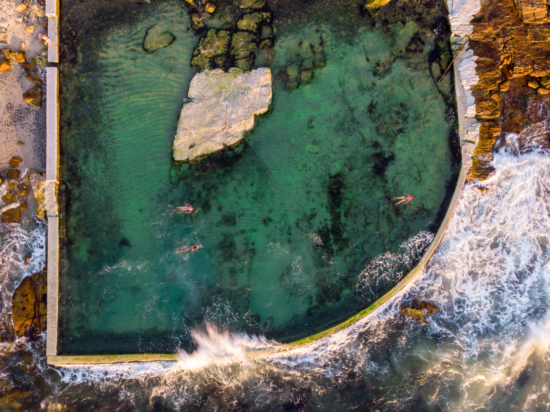 From above: Where land meets sea