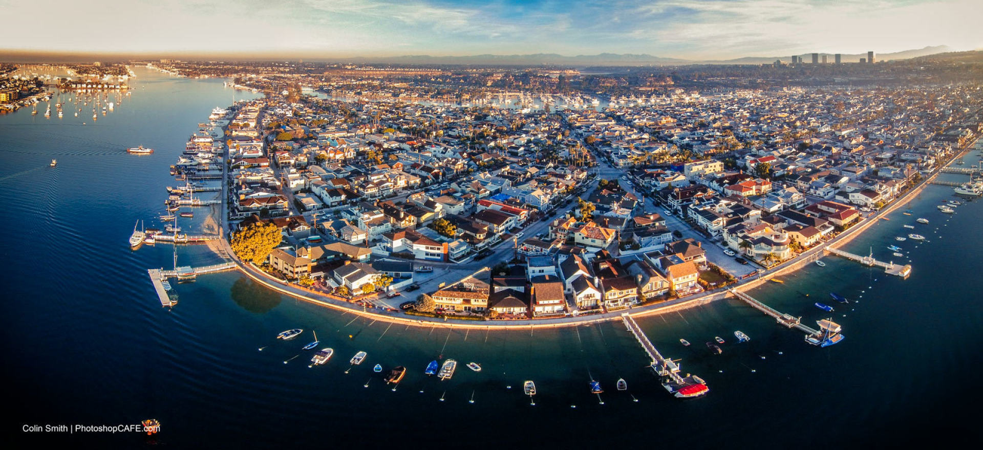 balboa island at sunrise