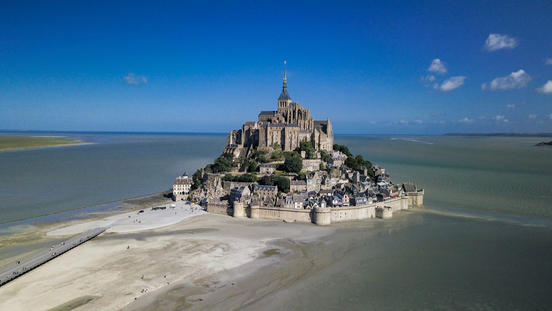 mont saint michel from above