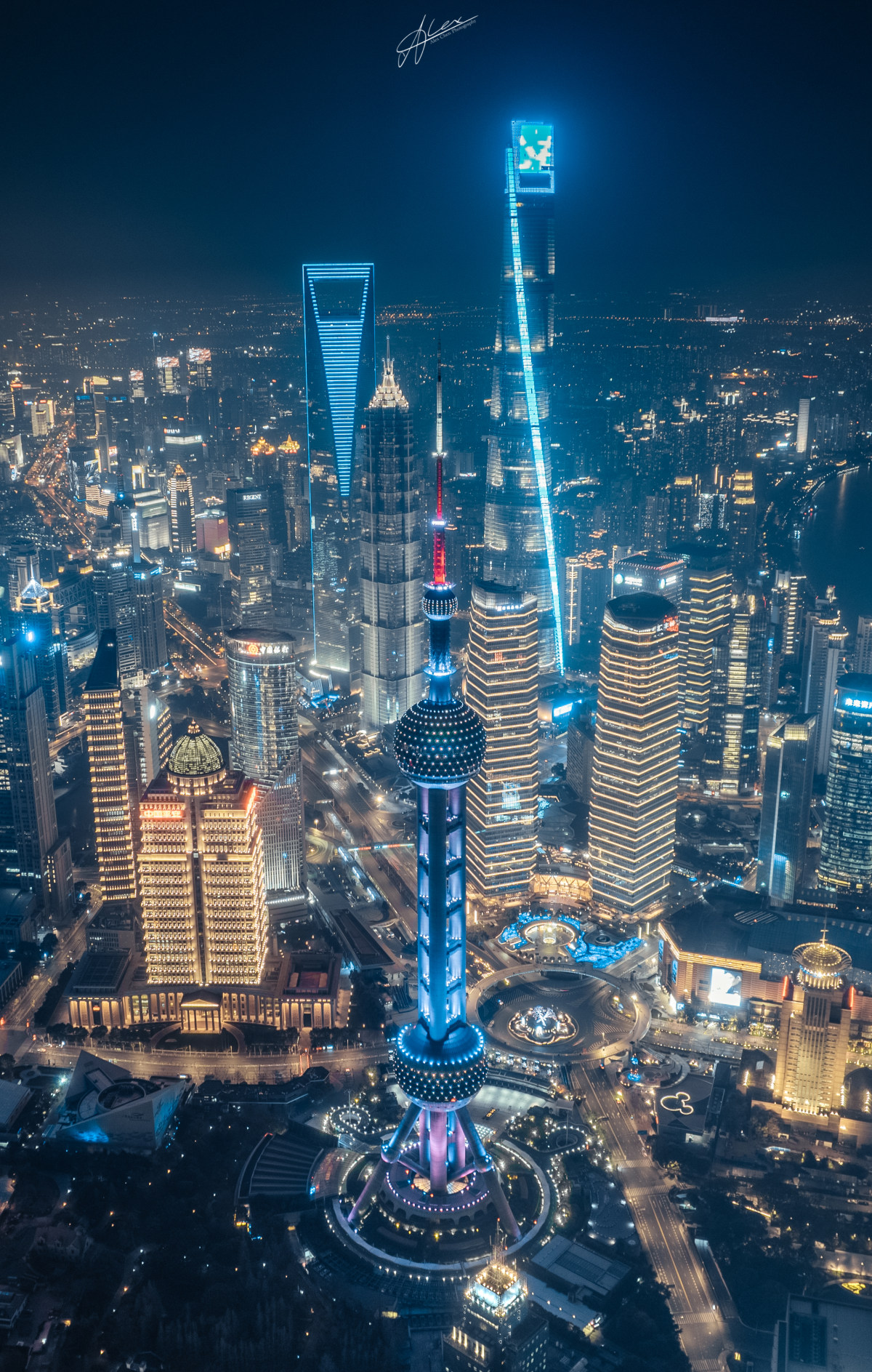 上海陆家嘴夜景 By 陈宣恺 Skypixel