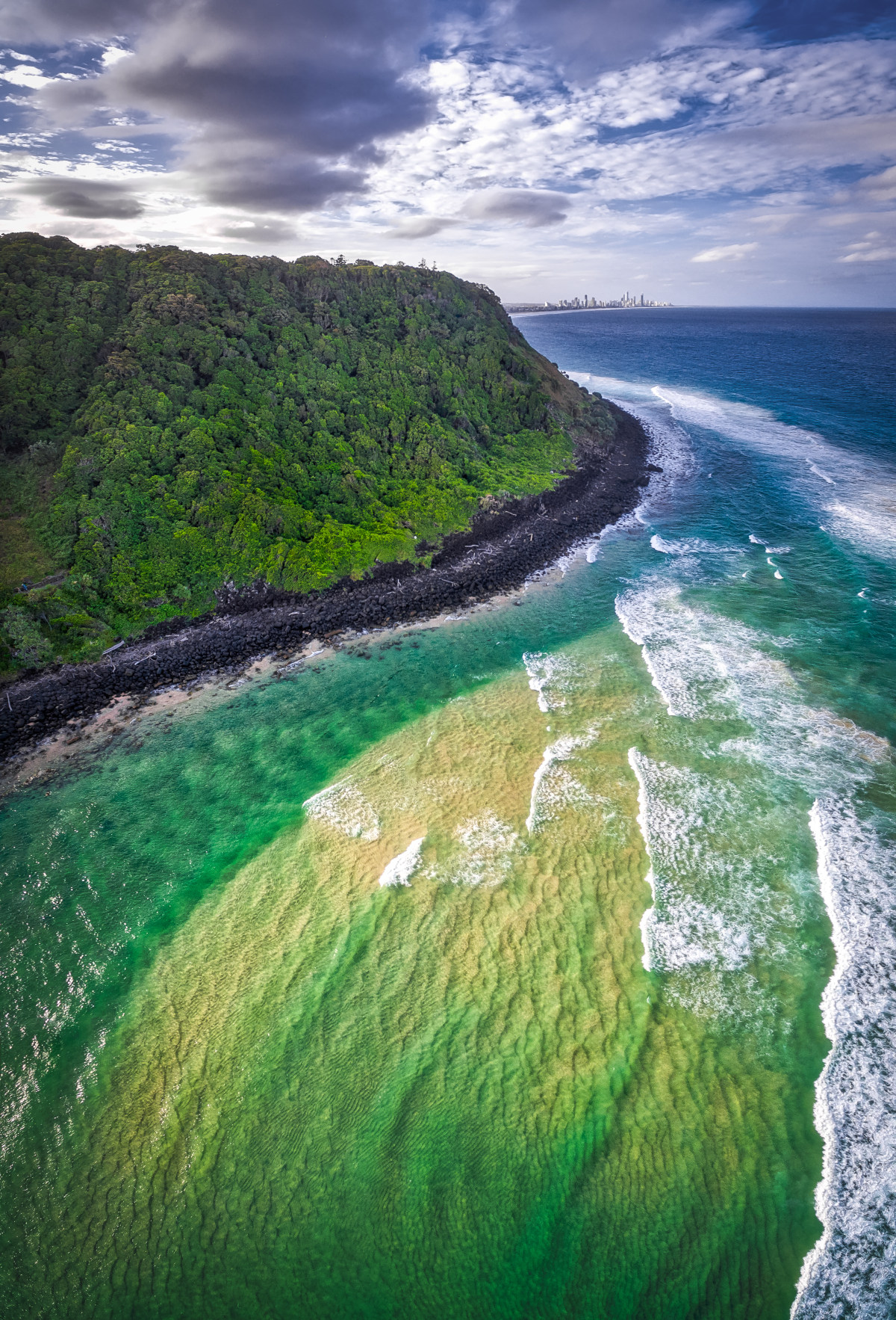 and gold tones where tallebudgera creek meets the pacific ocean