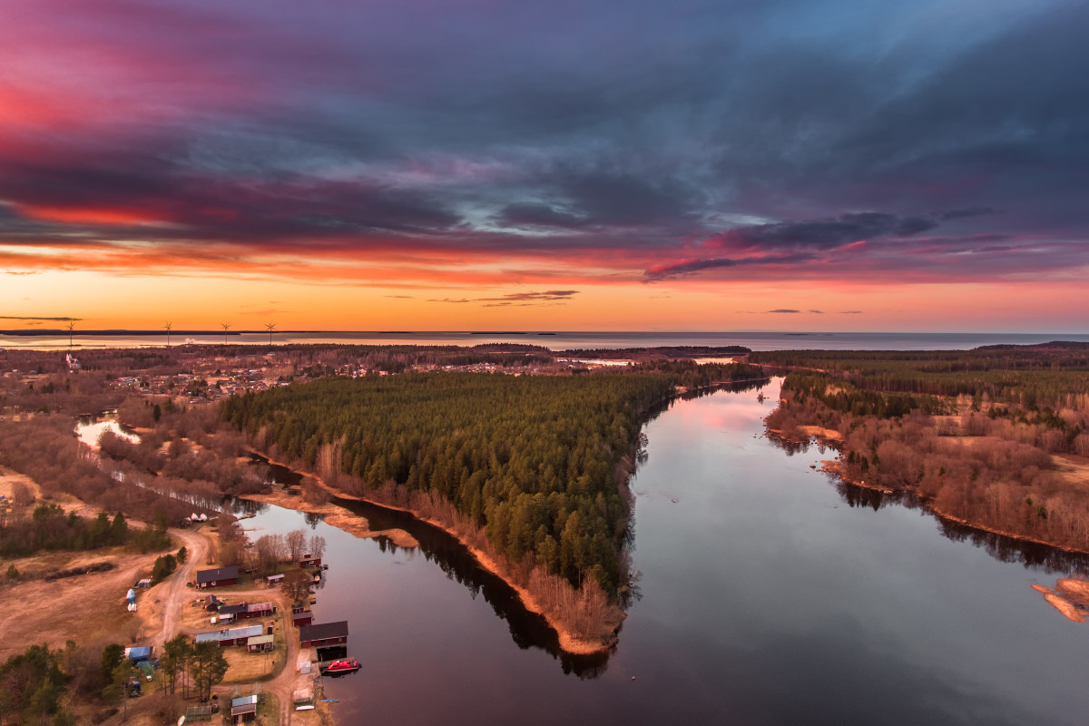 patric norlina calm sunset over dal01lven river in my hometown