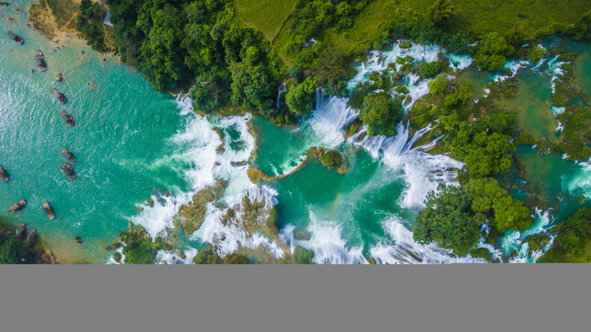 俯瞰德天跨国大瀑布by 维度视觉宋珍琴韵安杰 Skypixel