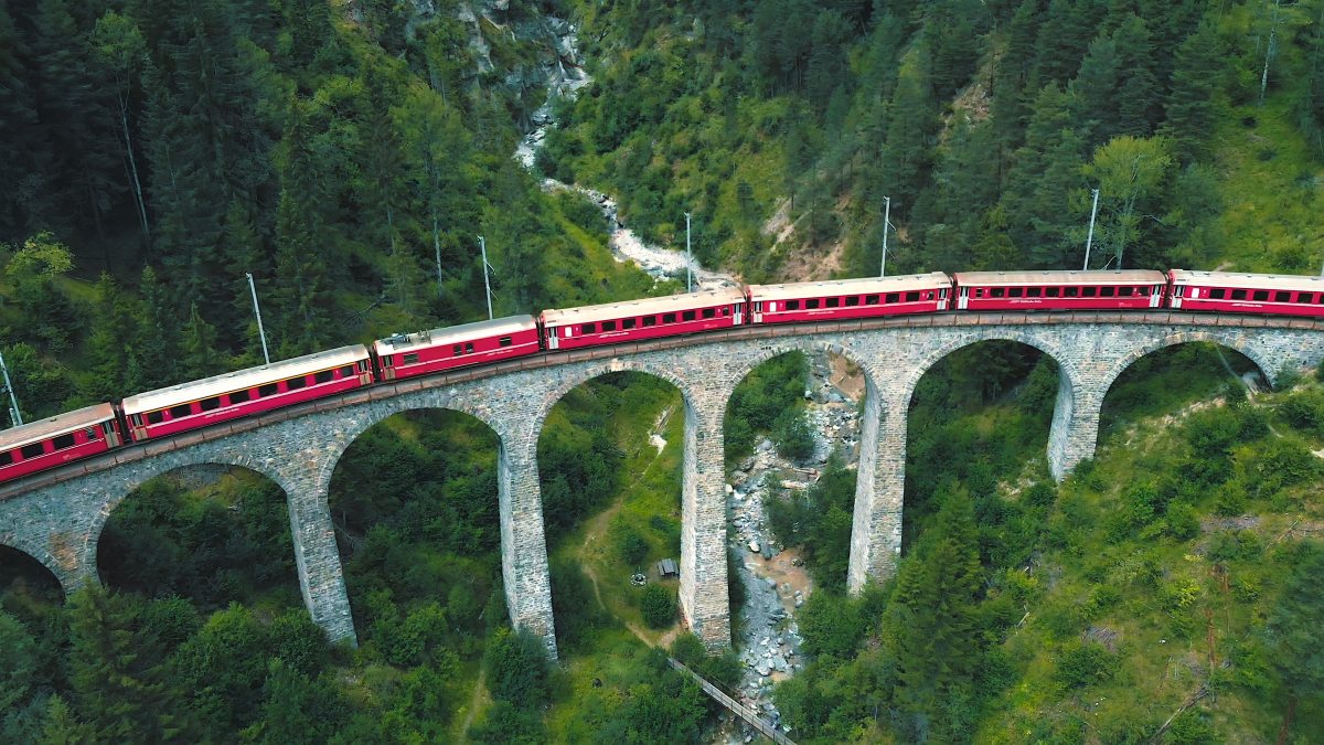 bernina express viaducts in switzerland
